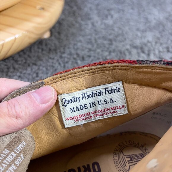 Clarks Originals Desert Boots Womens Size 7.5 Chukka Aztec Made in USA Woolrich - Picture 8 of 10